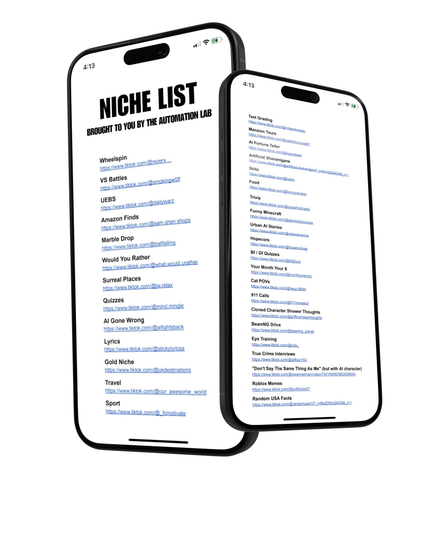 Mega Niche List